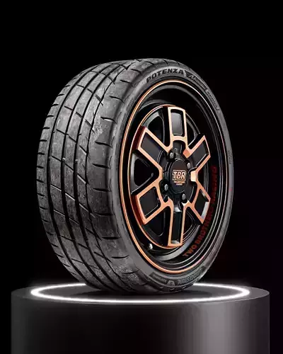 Bridgestone Potenza Adrenalin RE-005 235 35 ZR19 3D model 6
