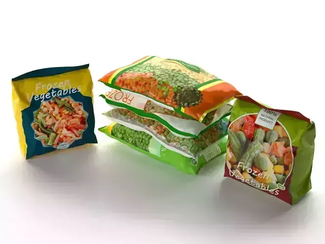 Packed Frozen Food 3D model Packed Frozen Food 3D model