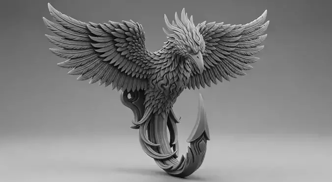 Phoenix Bird Wall Hook