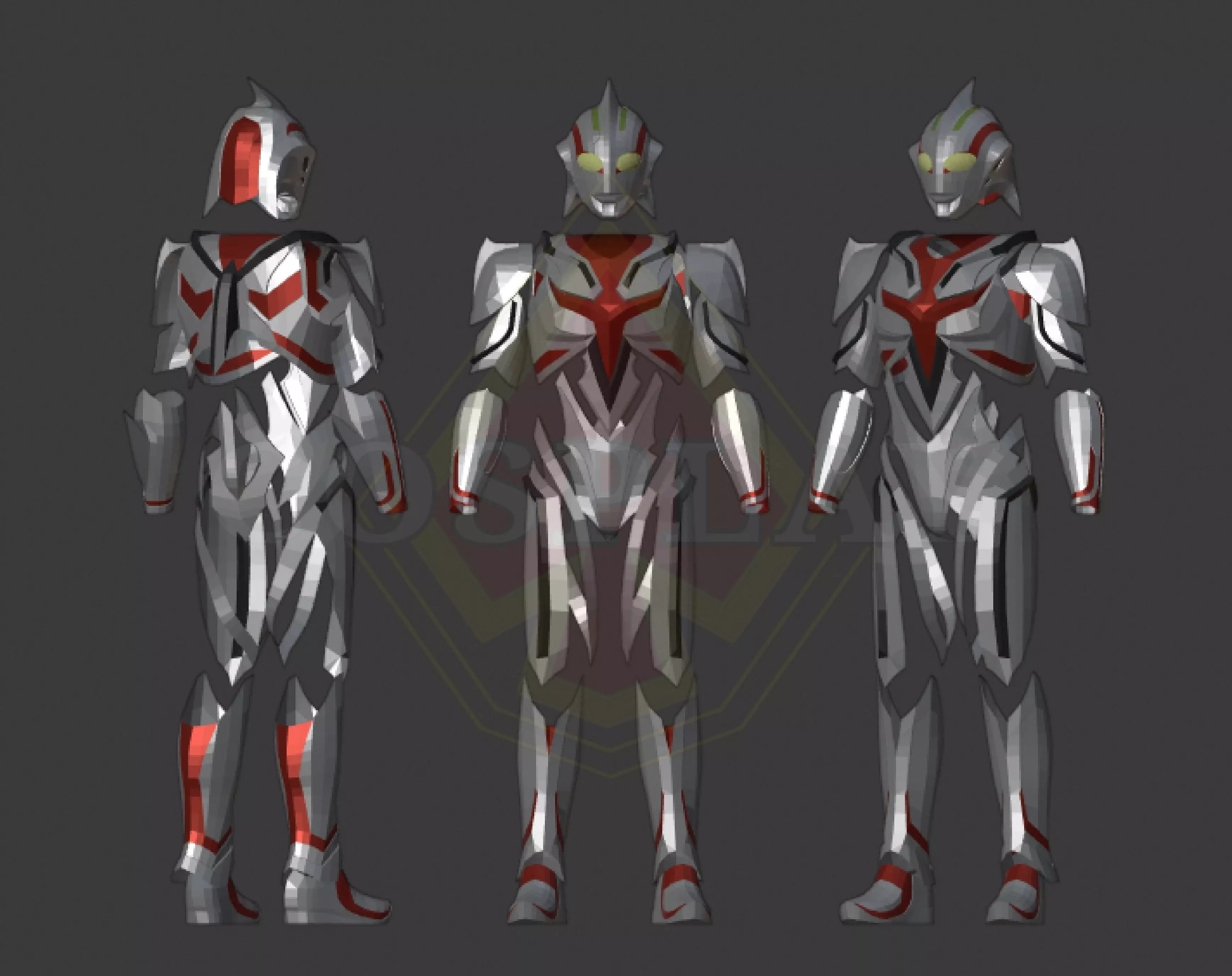 Ultraman The Next Pepakura Foam Unfold 3D model