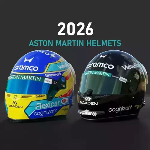 F1 Aston Martin Team Helmets 2026