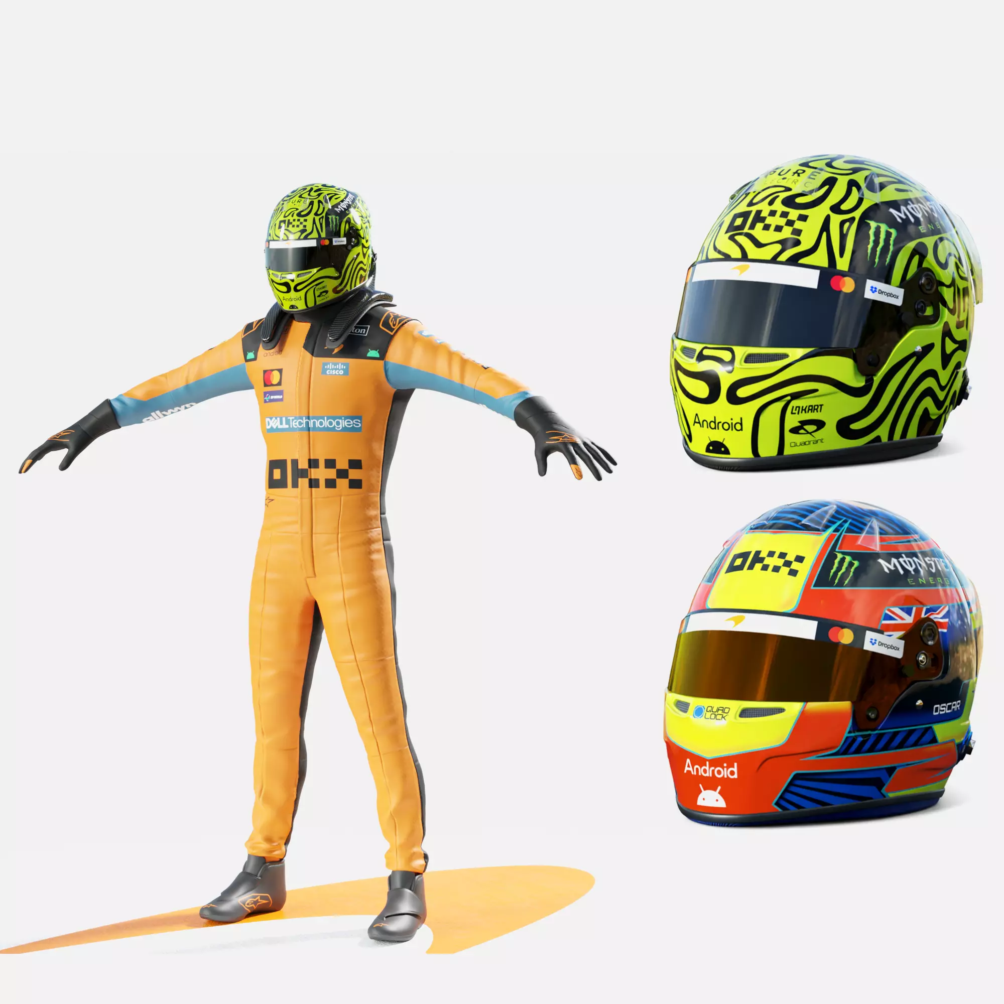 F1 McLaren Racing Suits 2026 3D model