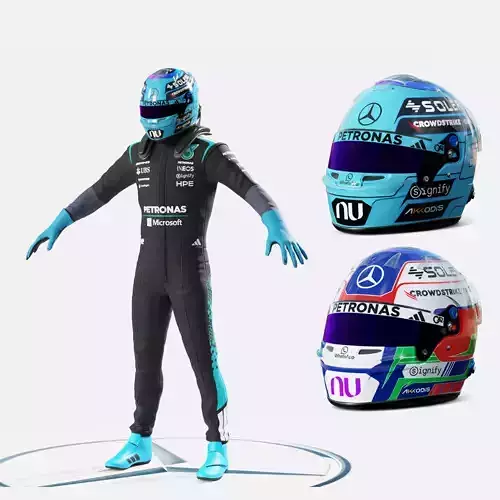 F1 Mercedes Racing Suits 2026