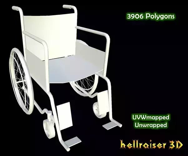 Wheelchair Low-poly 3D model