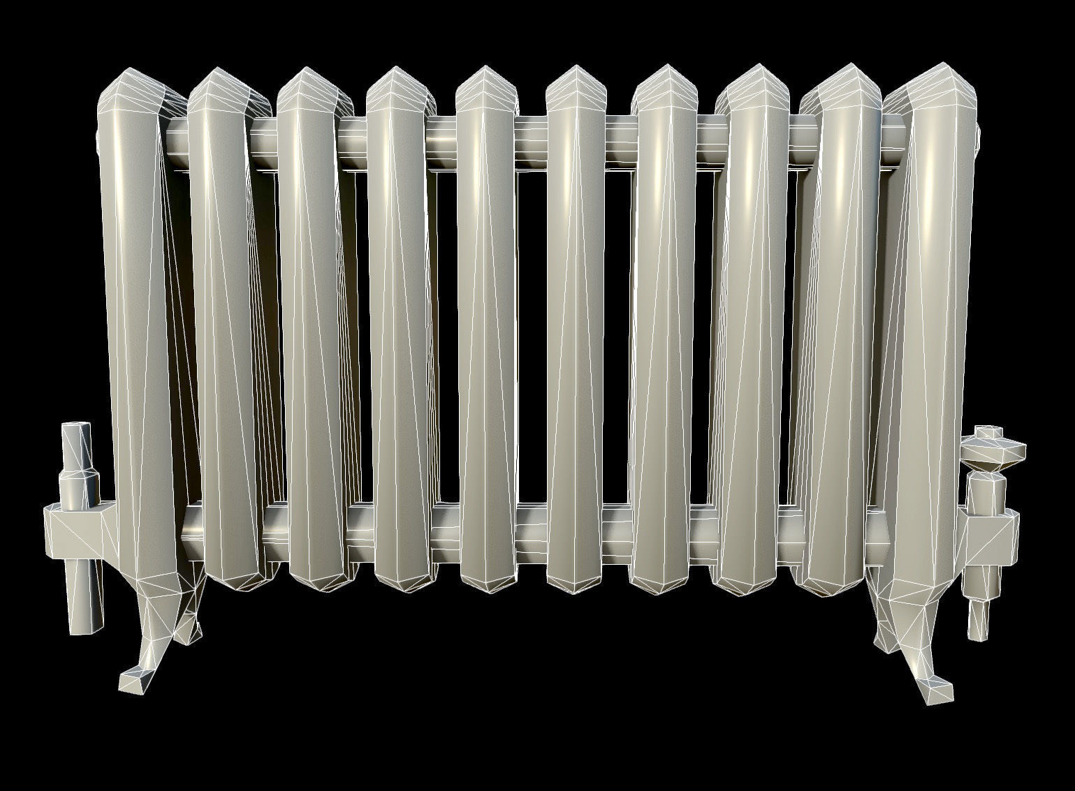 Radiator Low-poly 3D model_5