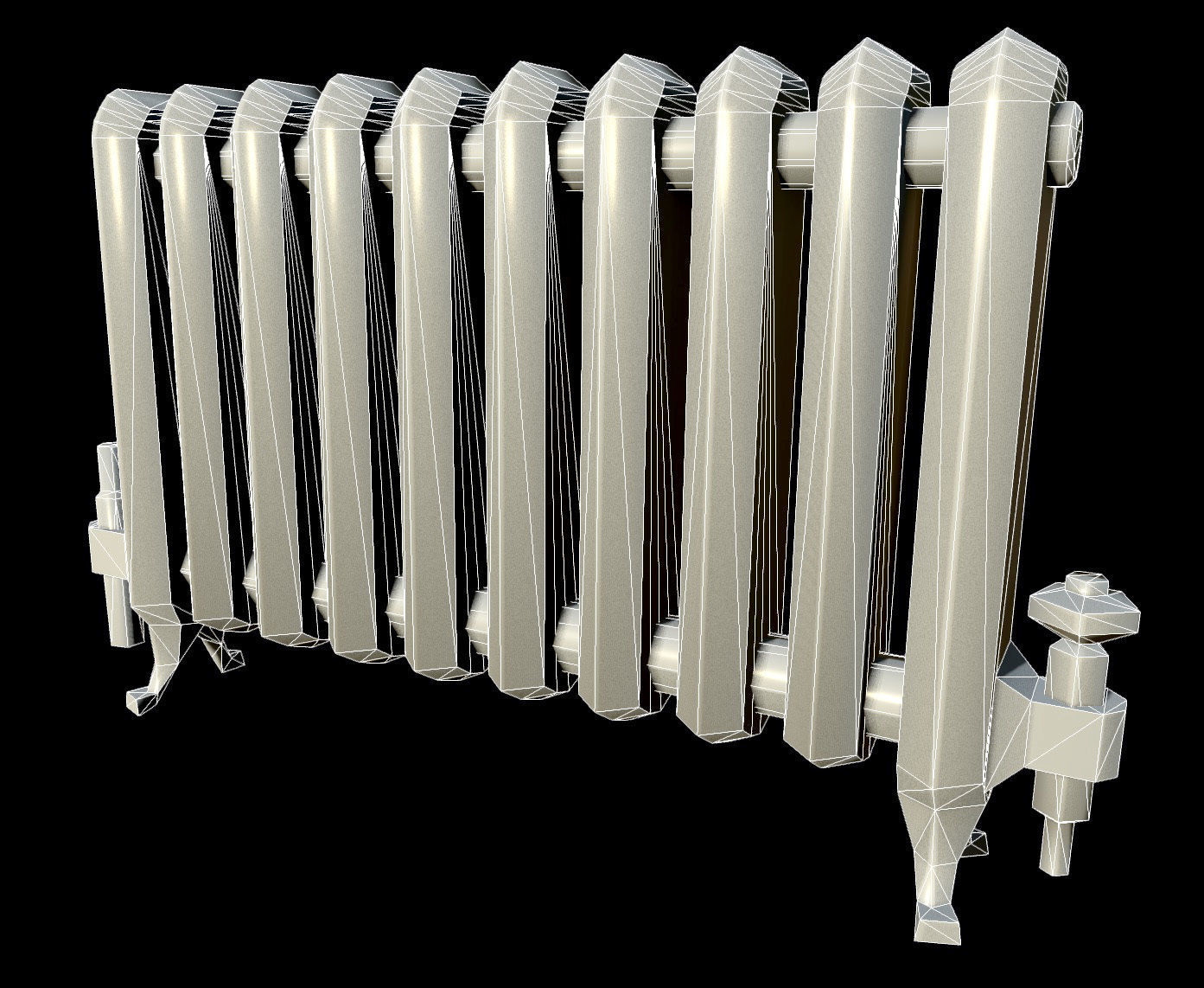 Radiator Low-poly 3D model_2