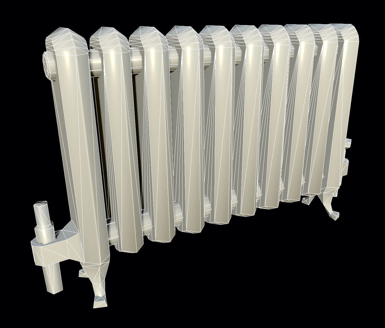 Radiator Low-poly 3D model_1