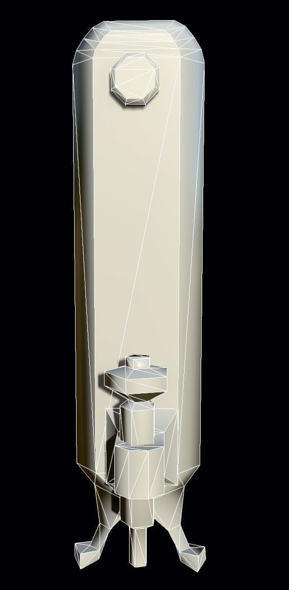 Radiator Low-poly 3D model_3