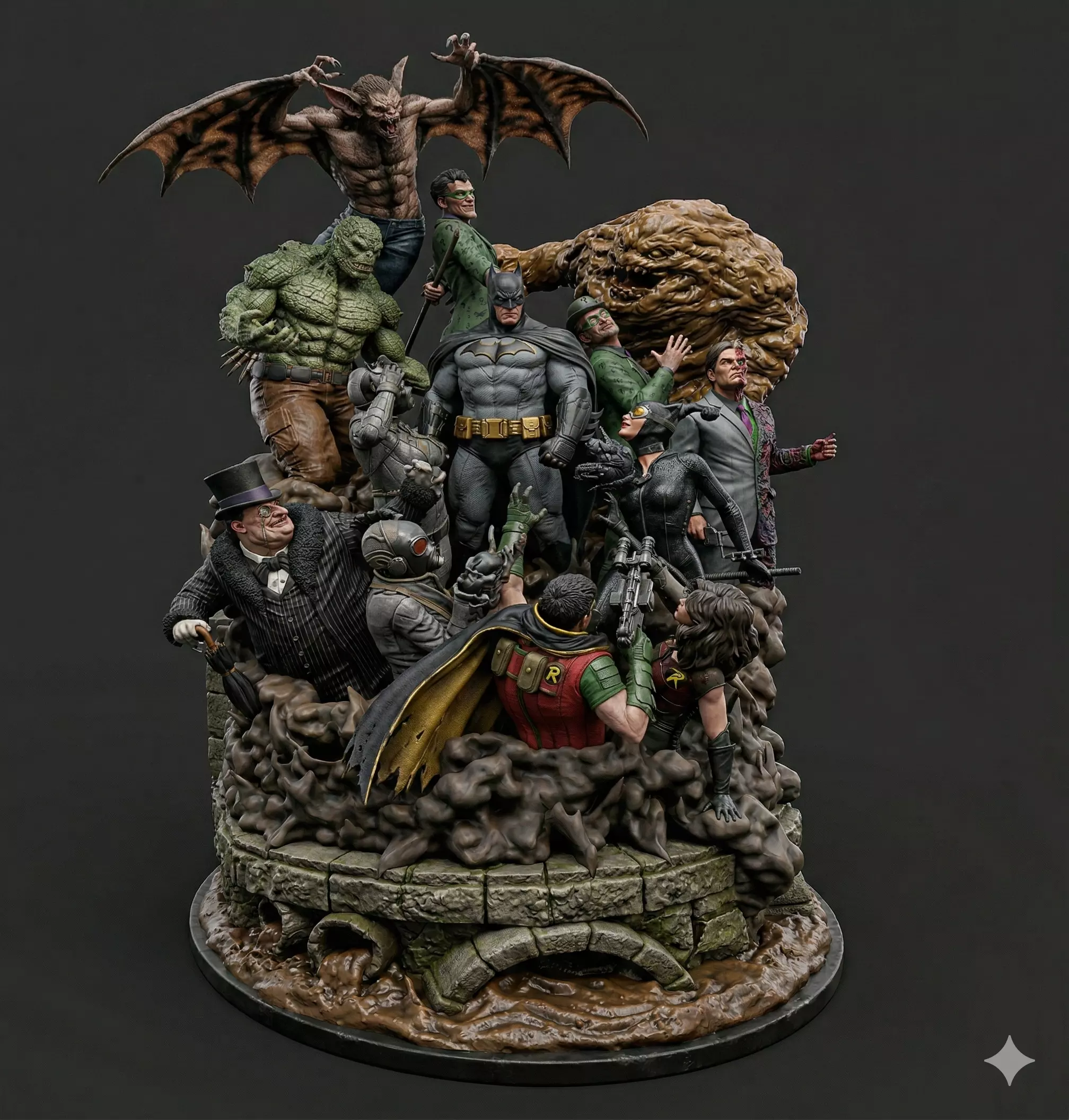 Batman x All Villain Diorama 3D Print Files 3D print model
