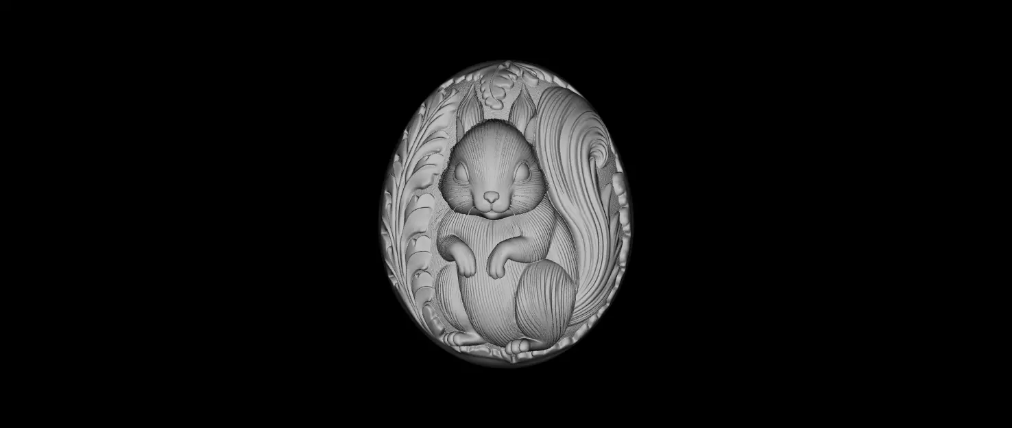 Whispering Squirrel Egg 3D STL Print Model 3D print model