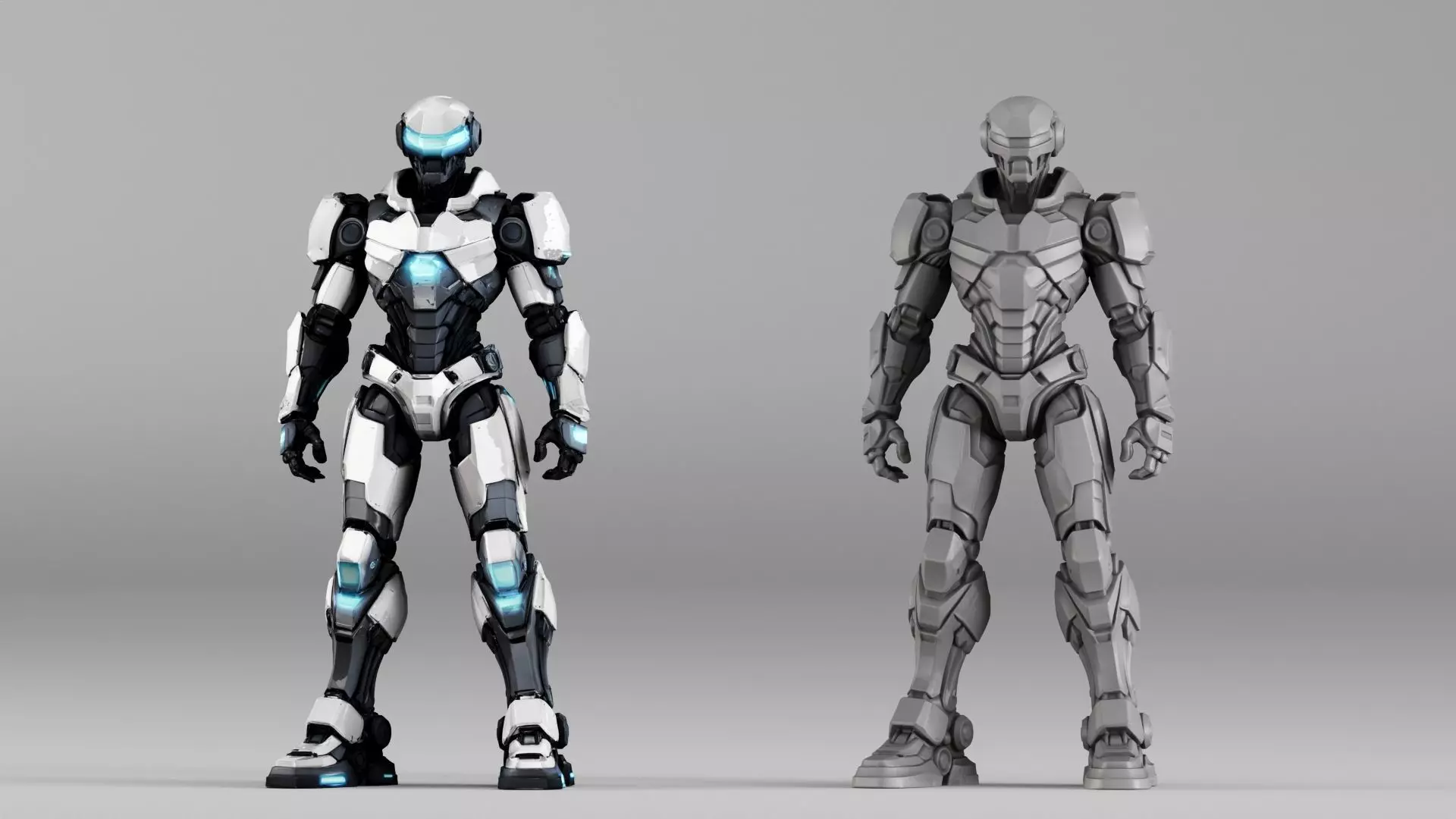 S00016 Futuristic Armored Soldier Free 3D model