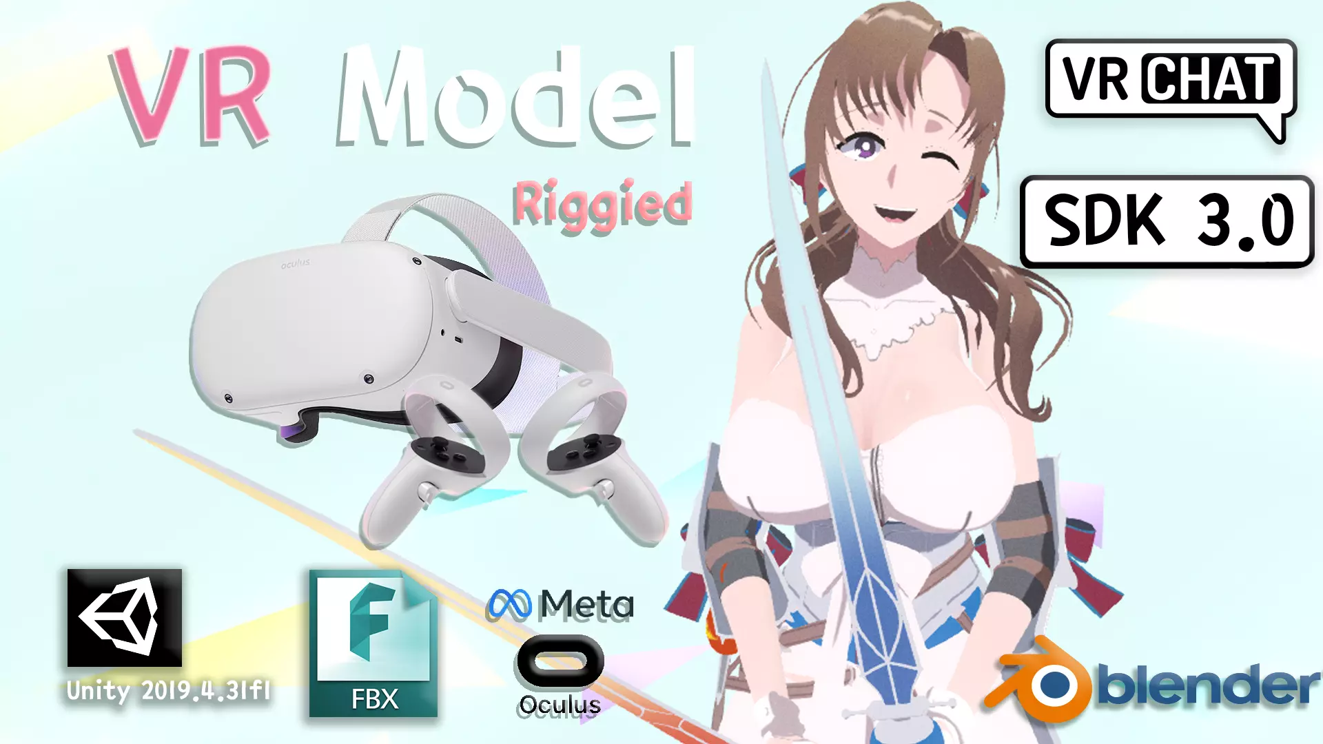 Oosuki MAMAKO VRChat Oculus Quest Low-poly 3D model 3D model