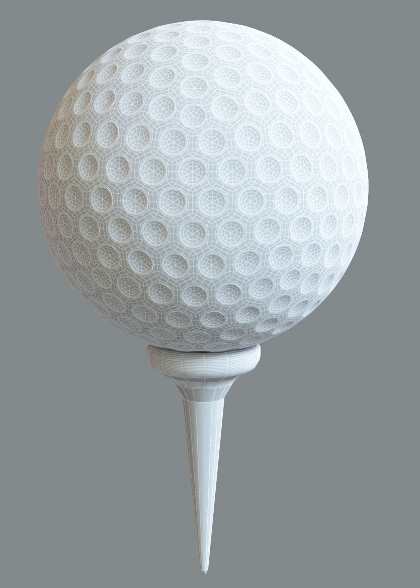 golf ball Free low-poly 3D model_1
