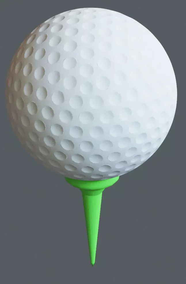 golf ball Free low-poly 3D model_0