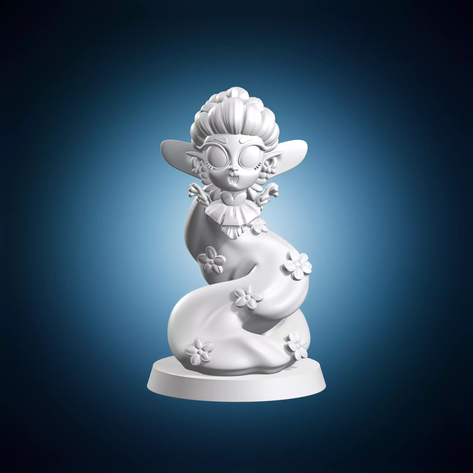 Flower Fairy Chibi DnD Inspired Miniature Statue 3D print model