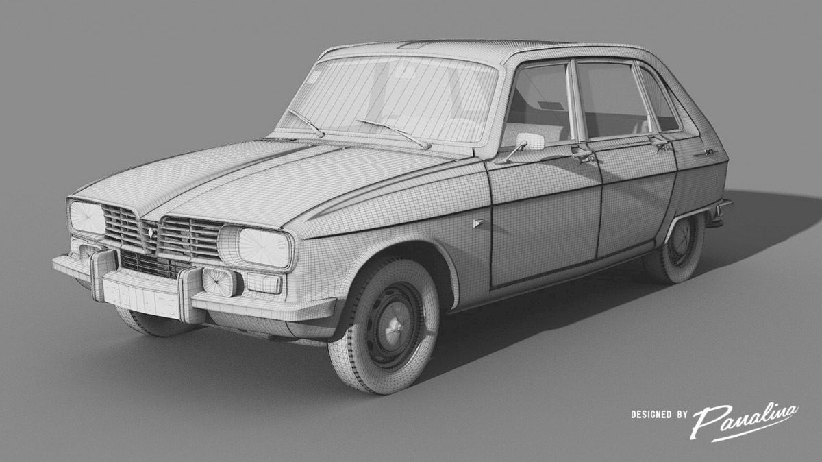 Renault 16 TS - 1970 3D model_4