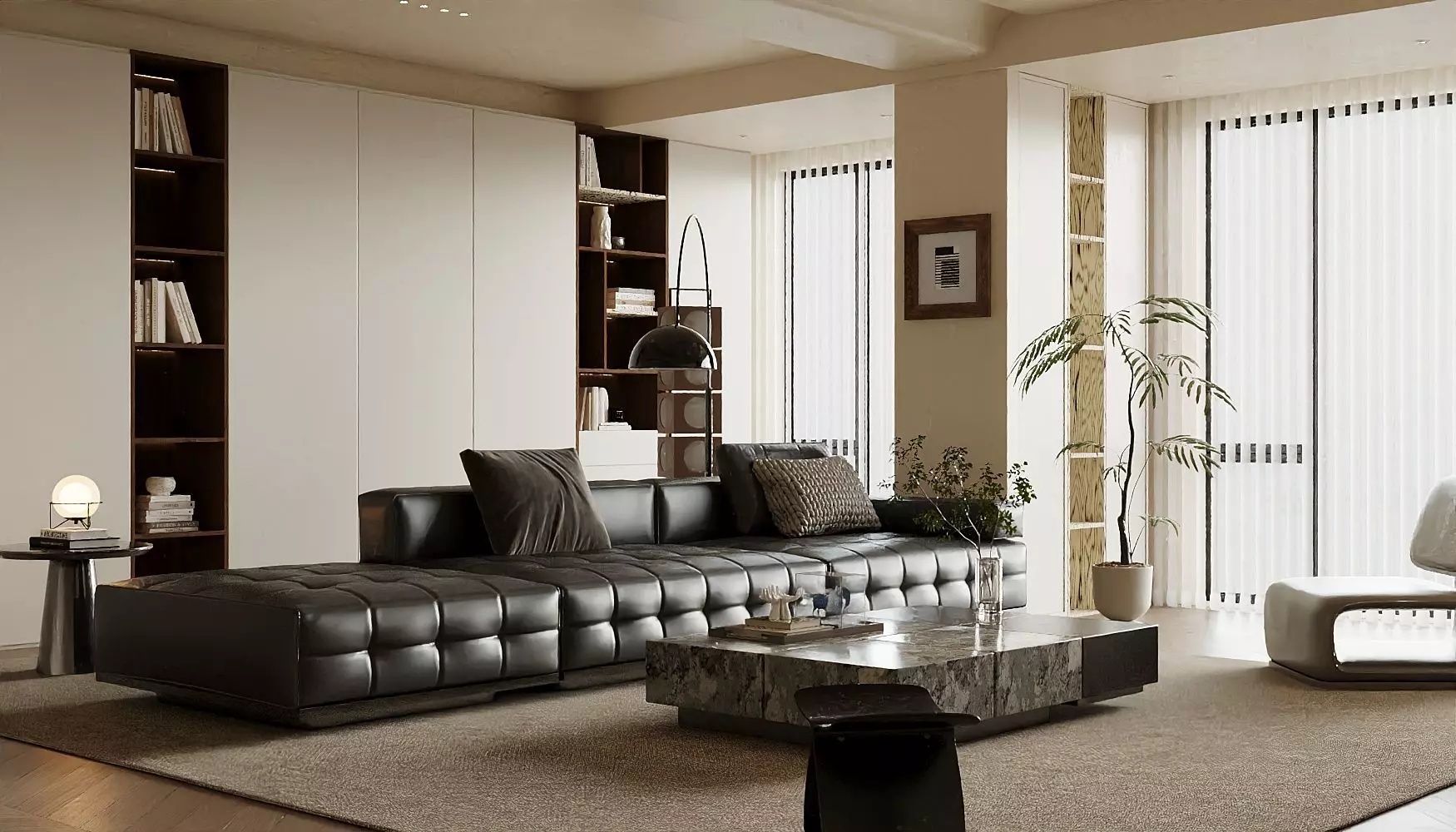 Retro style living room 3D model