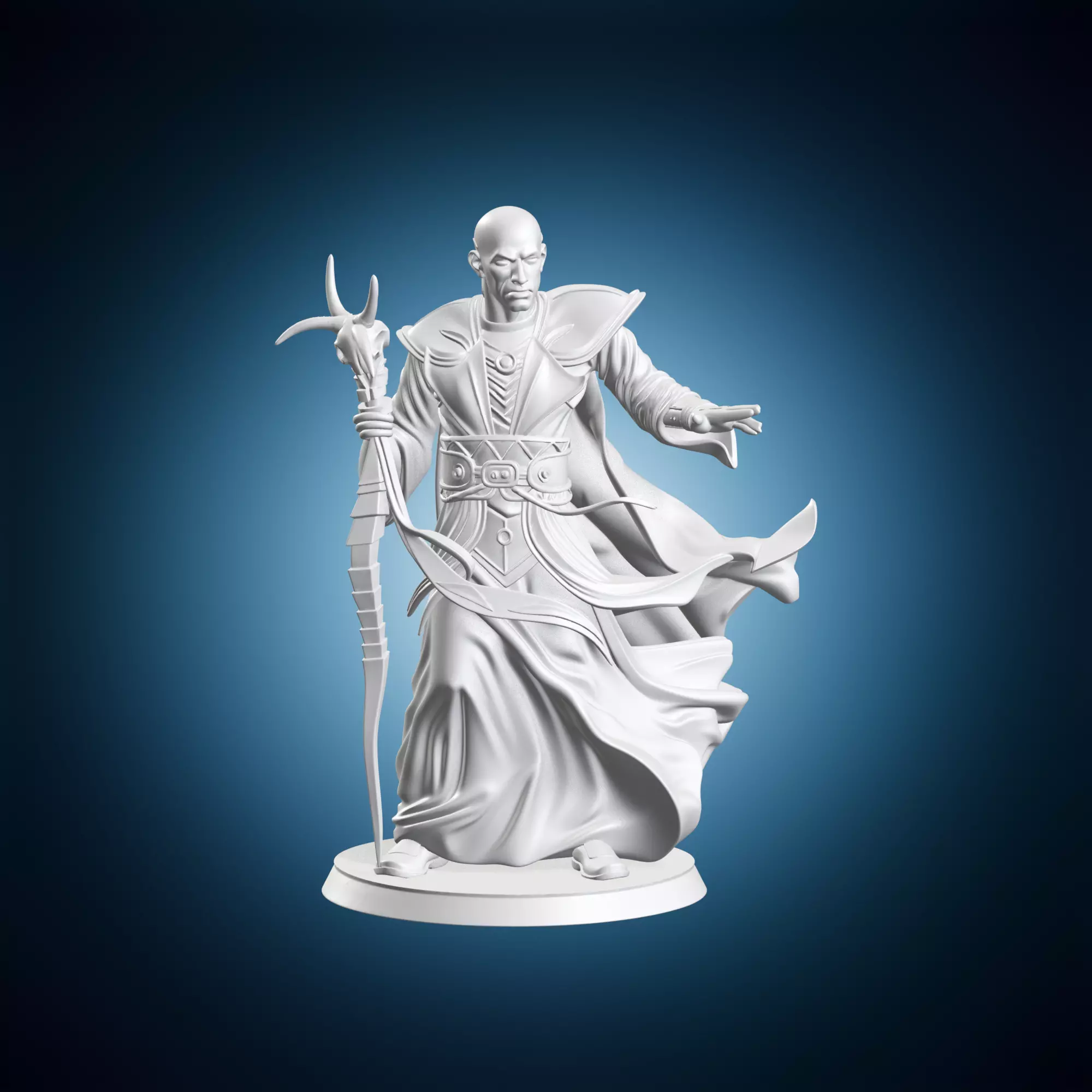 Fantasy Wizard Miniature Statue 3D print model