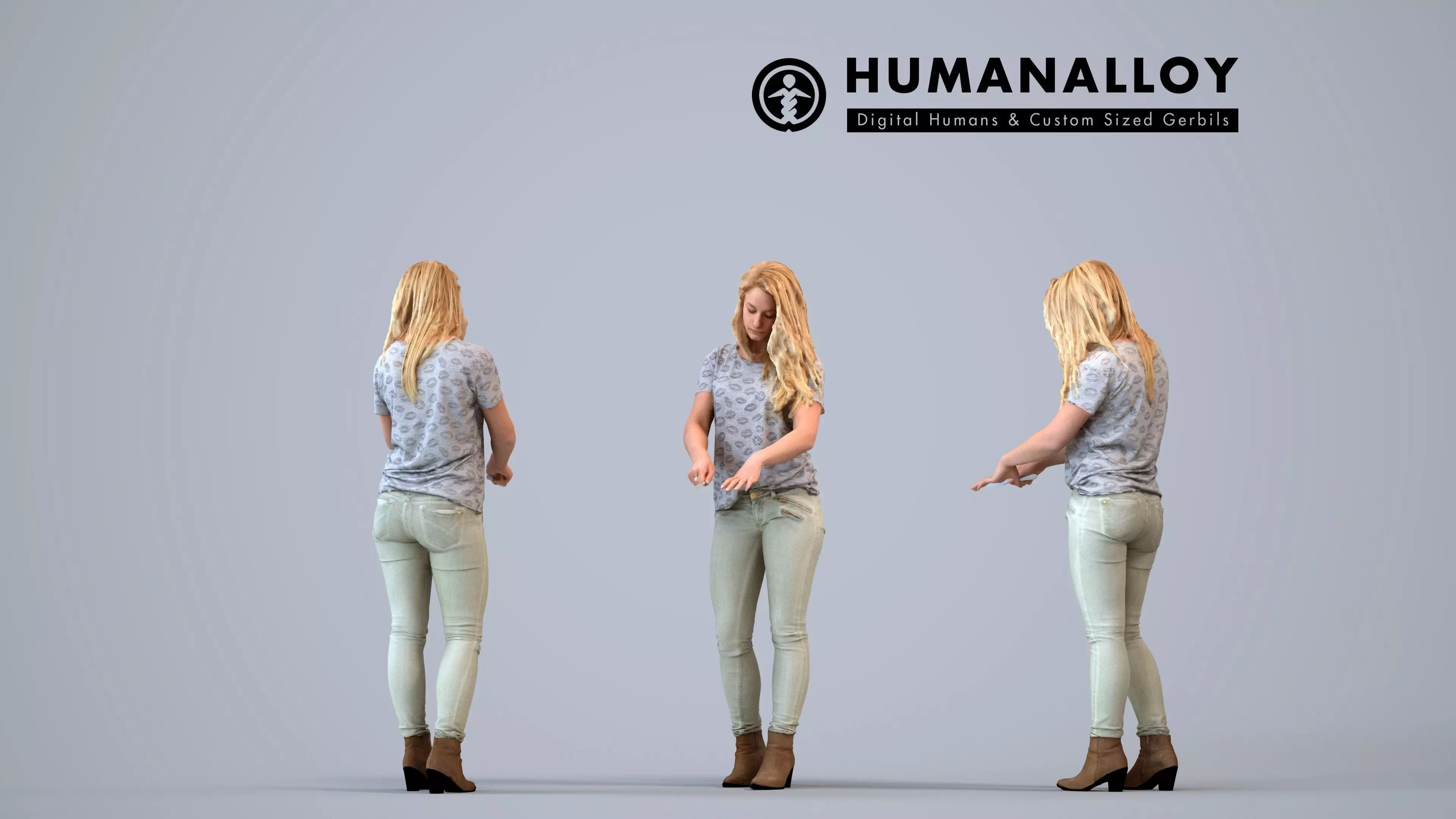 00019Siska010 - Adult Caucasian woman standing at home in 3D model