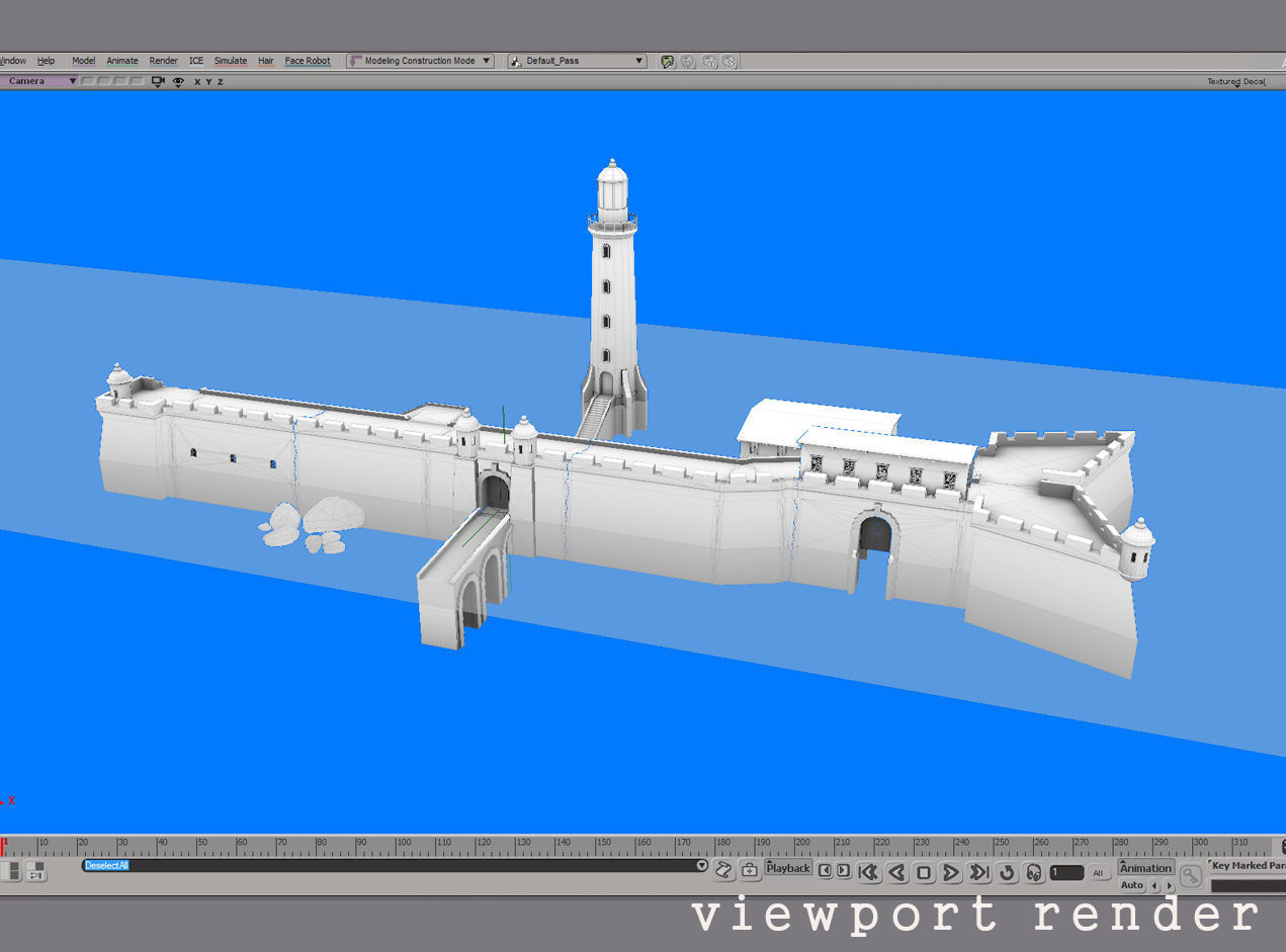 Stone Fort Constructor Low-poly 3D model_8