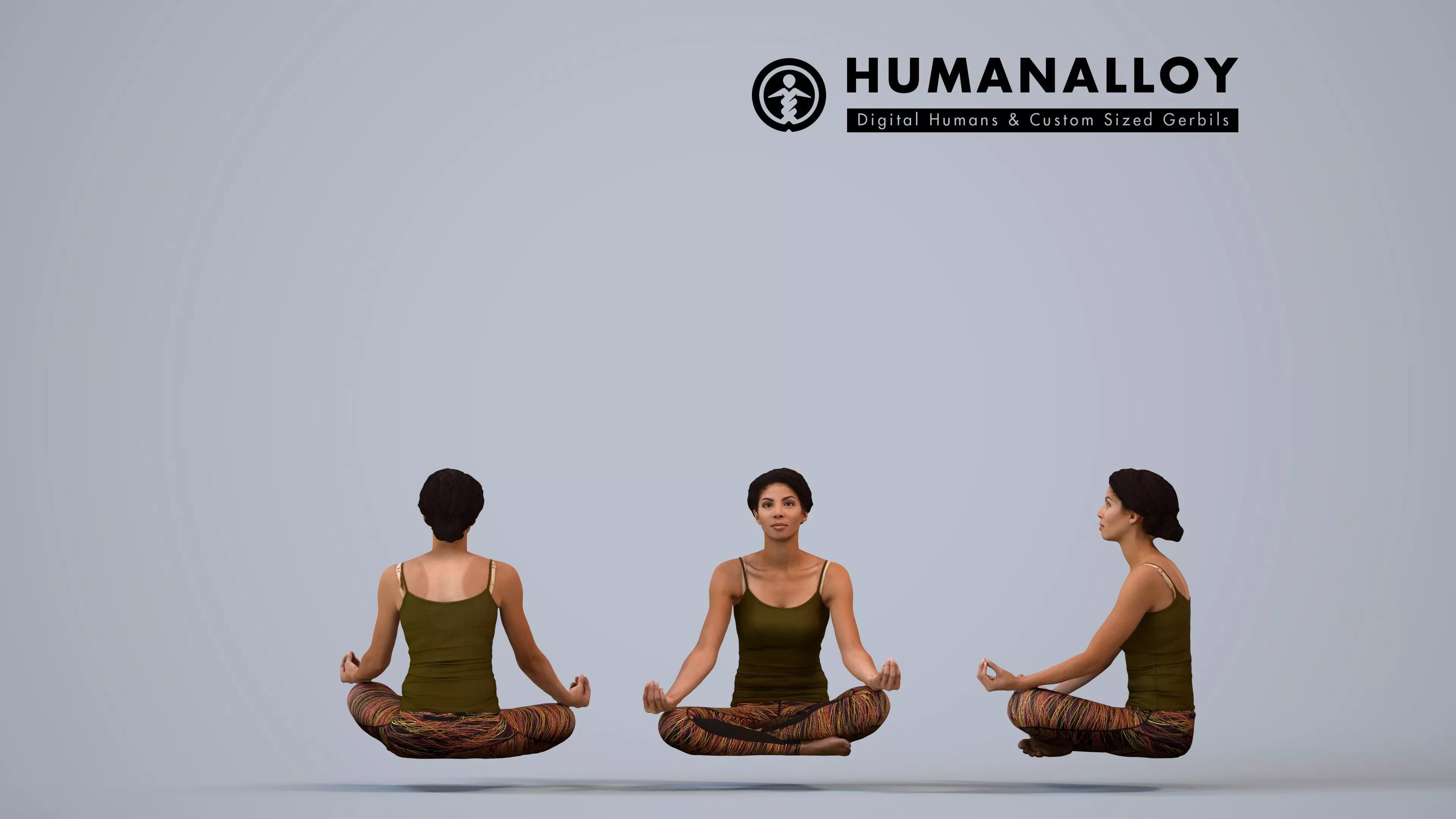 00070Gabriela001 - Adult Black woman exercising in contemporary 3D model