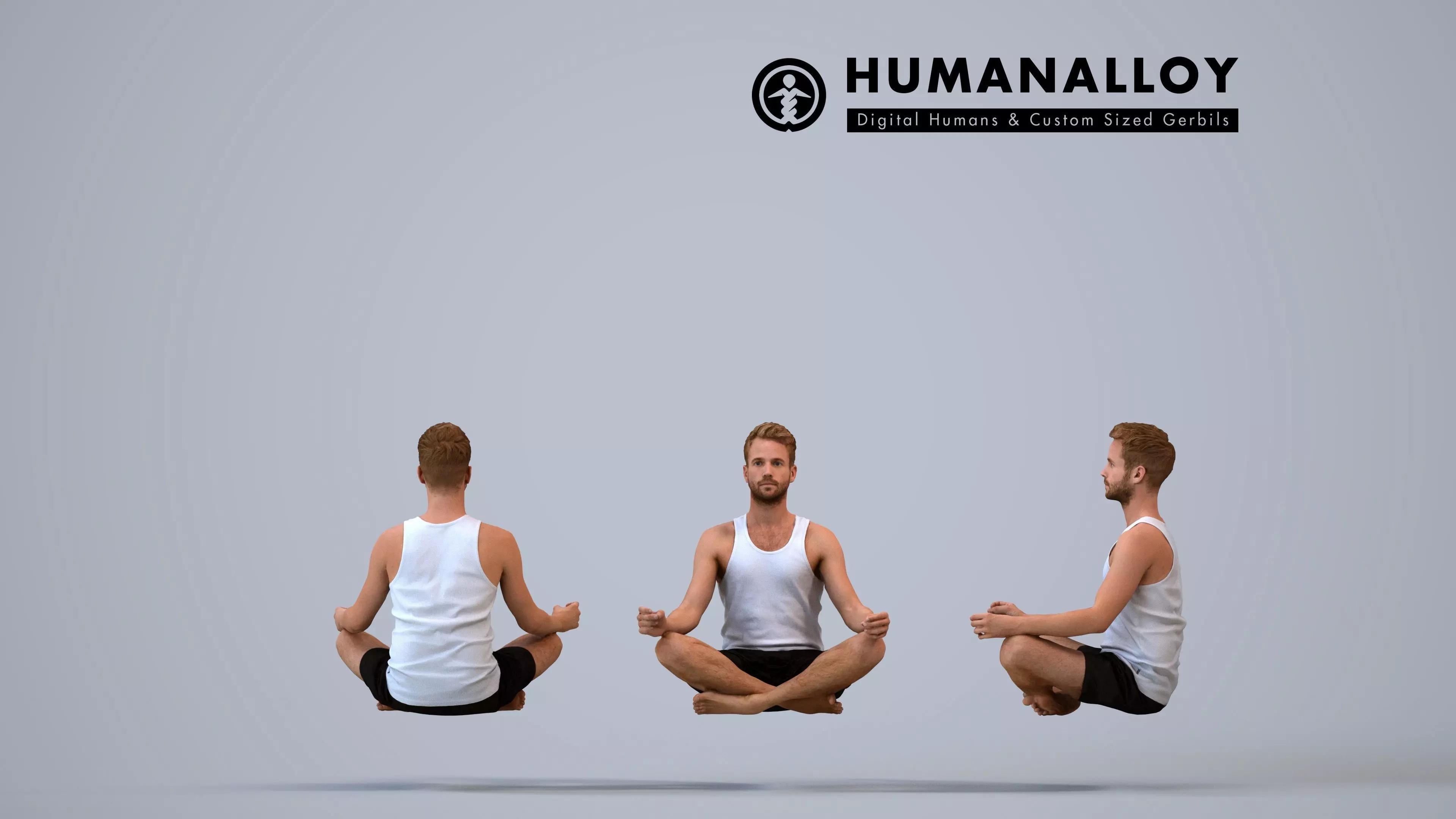 00077Nash005 - Adult Caucasian male exercising in athletic wear 3D model