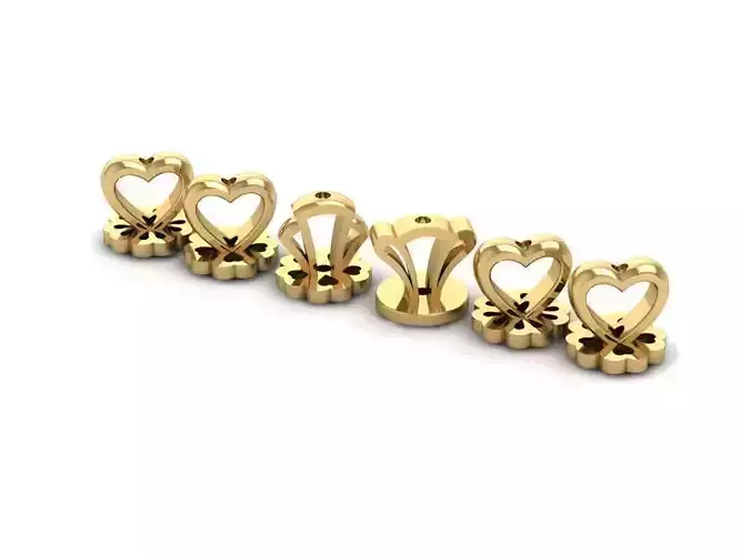 TJ 68 3D Golden Screw 6 Units 3D print model