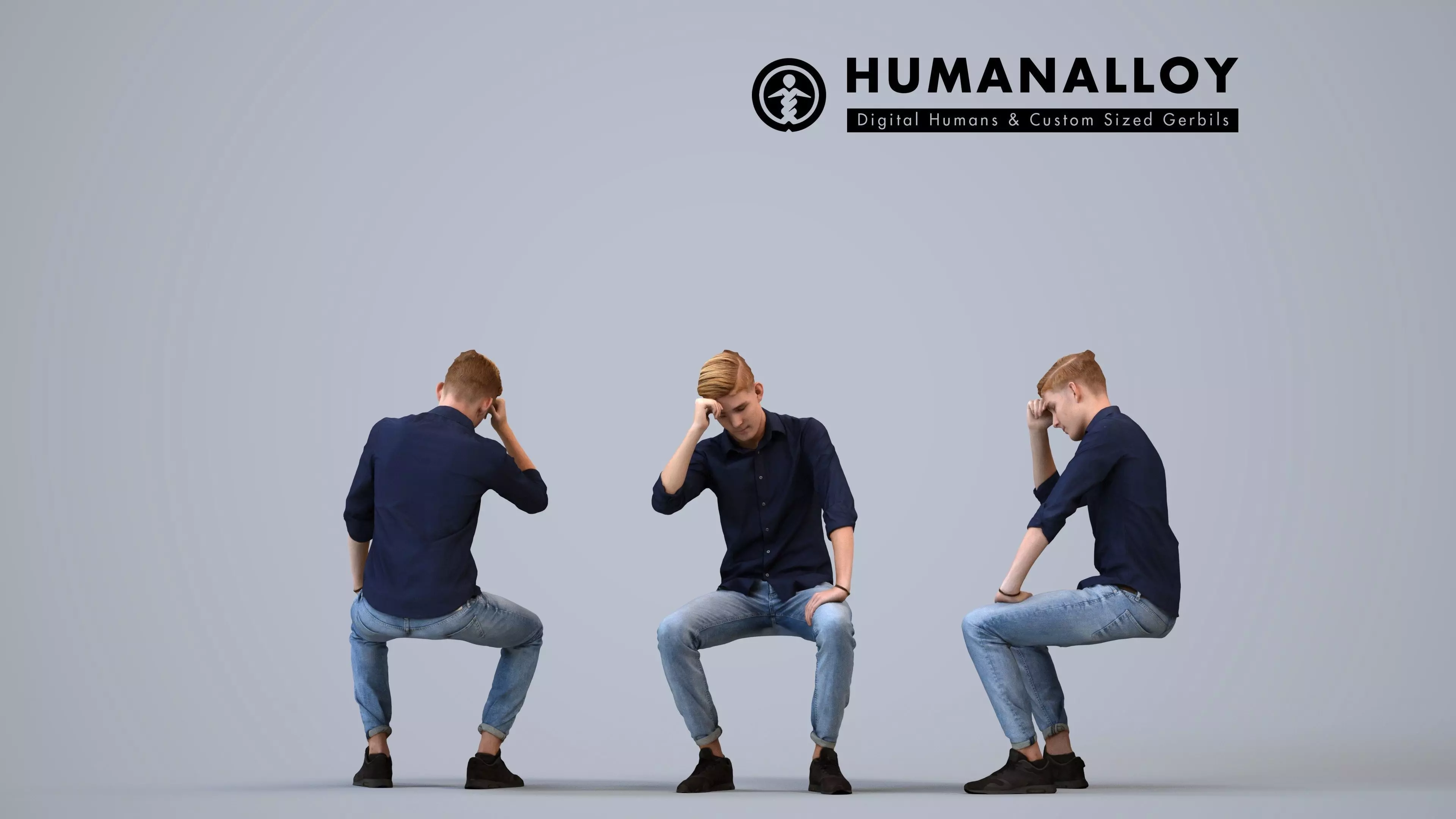 00083Ewoud007 - Adult Caucasian man relaxing at home in 3D model