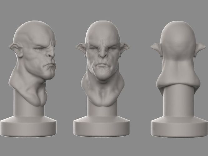 Lord of the Rings style Orc bust Free 3D print model