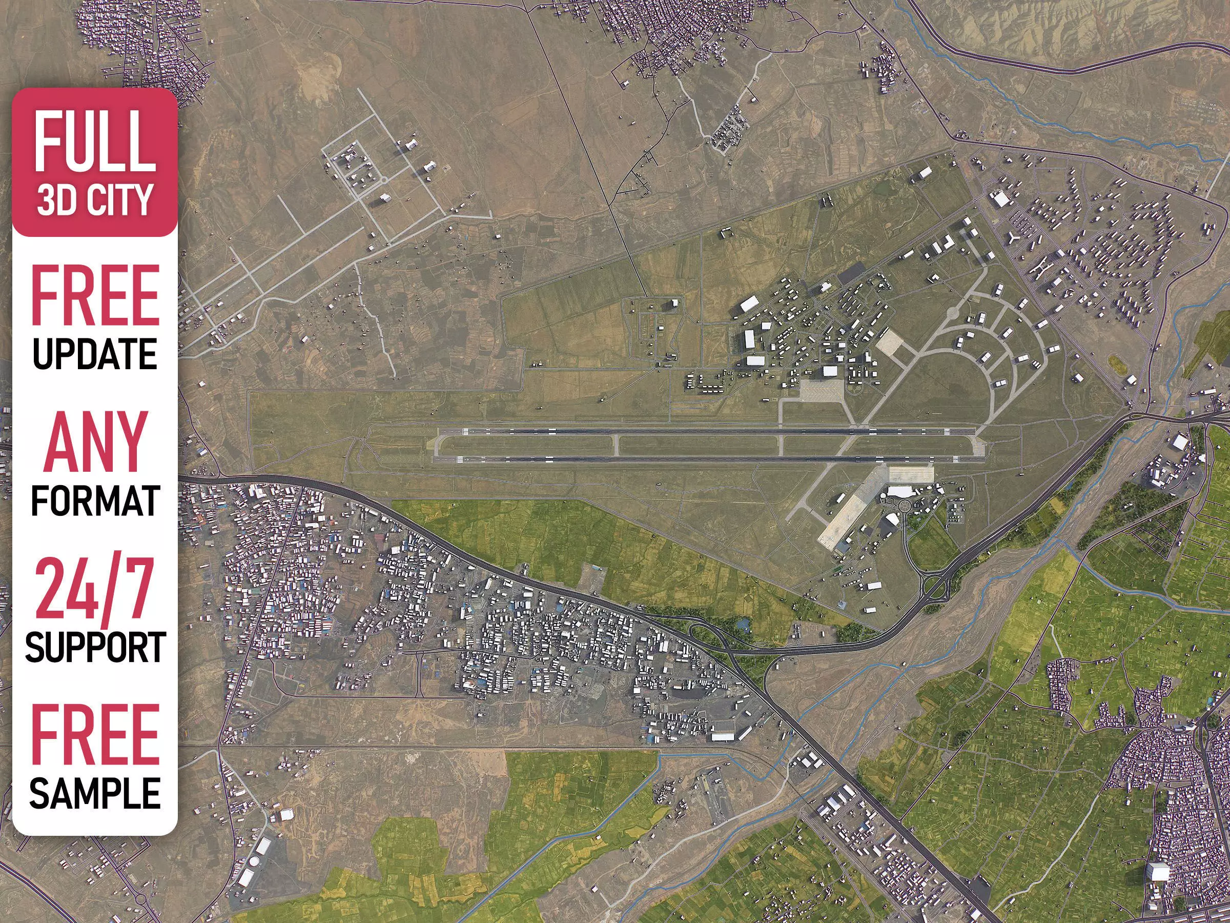 Tabriz - 3D Airport Model Low-poly 3D model