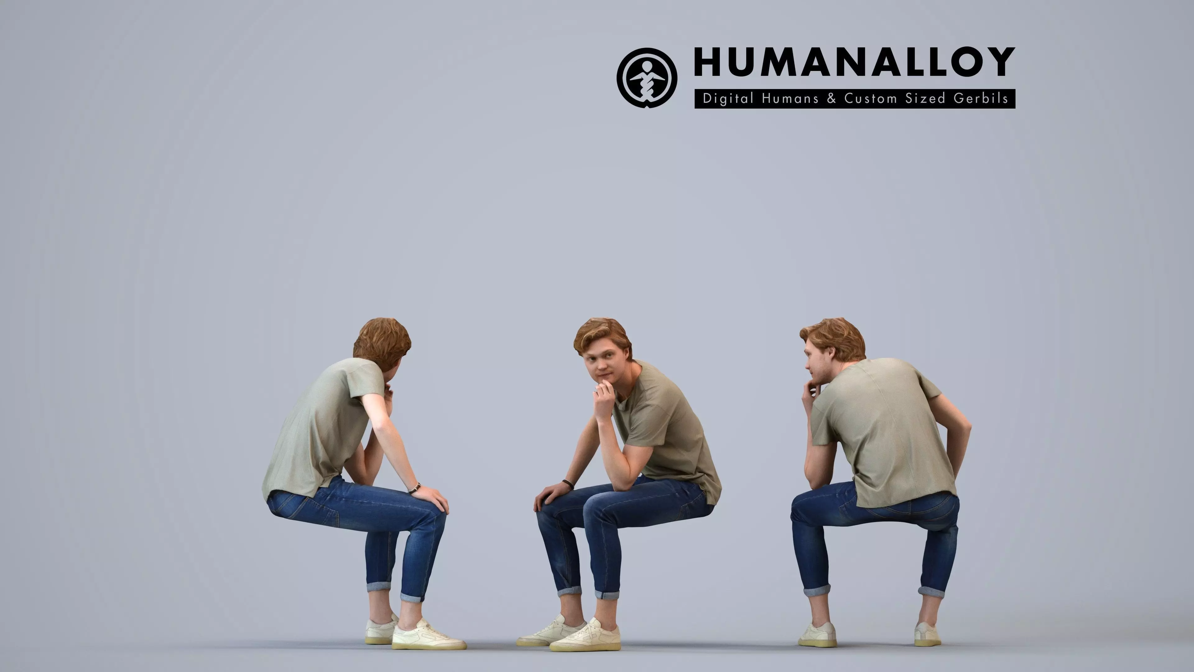00124Rian009 - Adult Caucasian man relaxing at home in 3D model
