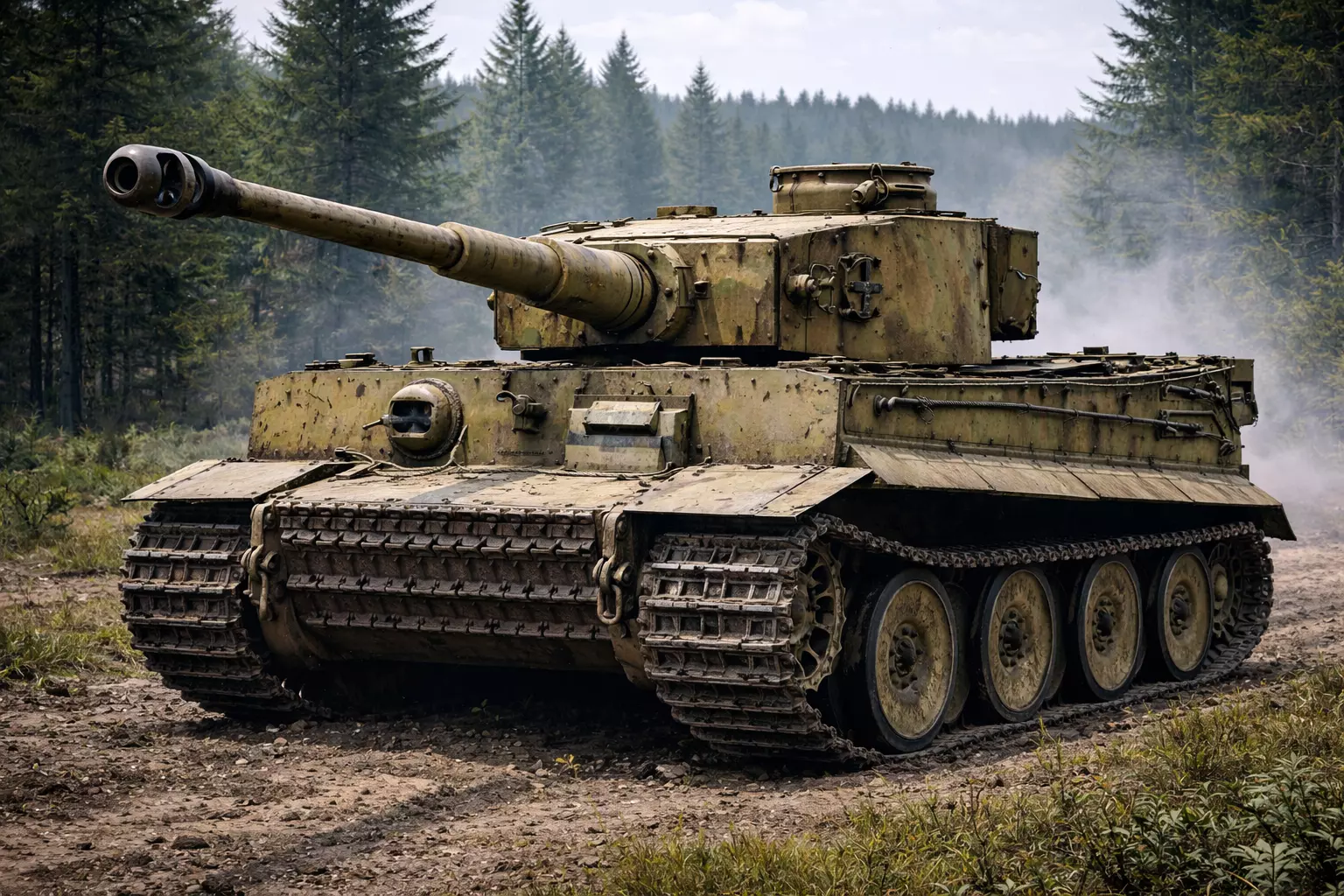 Tiger I Classic Tank Low Poly WWII Heavy Tank Model Low-poly 3D model
