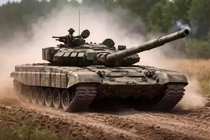 T 72 Tank Main Battle Tank Military Vehicle 3D Model