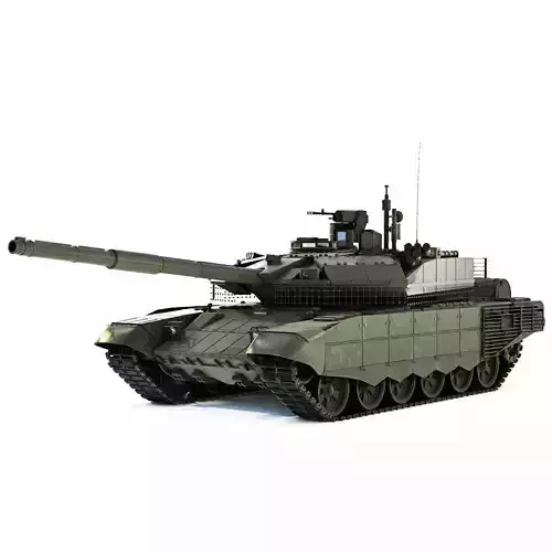 T 90M Tank Low Poly Modern Main Battle Tank Model