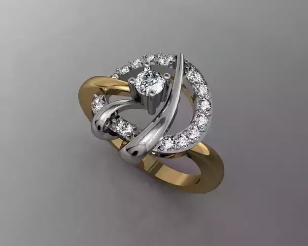 nice ring with yellow gold
