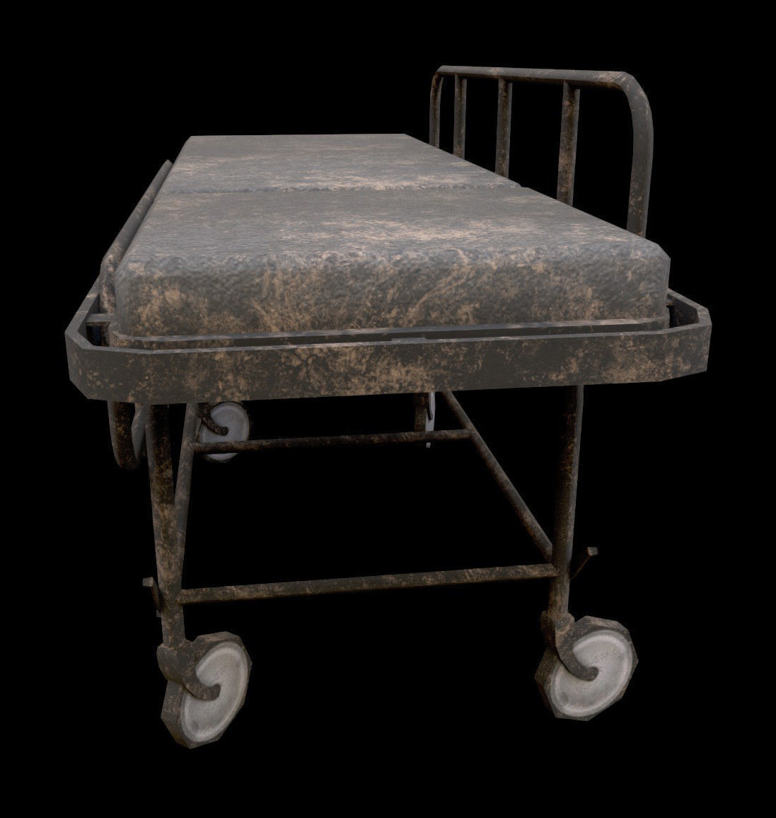 Gurney - PBR - Old Textured Low-poly 3D model_5