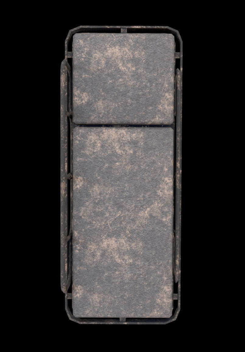 Gurney - PBR - Old Textured Low-poly 3D model_4