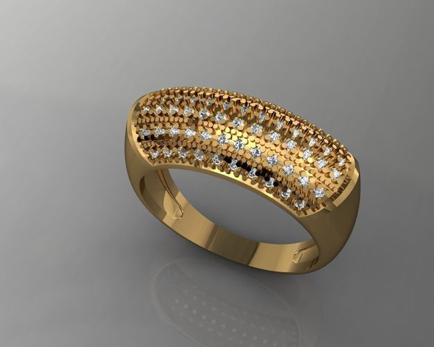 trendy wedding   ring  Free 3D print model
