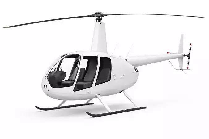 Robinson R44 Helicopter Civil Utility Chopper 3D Model