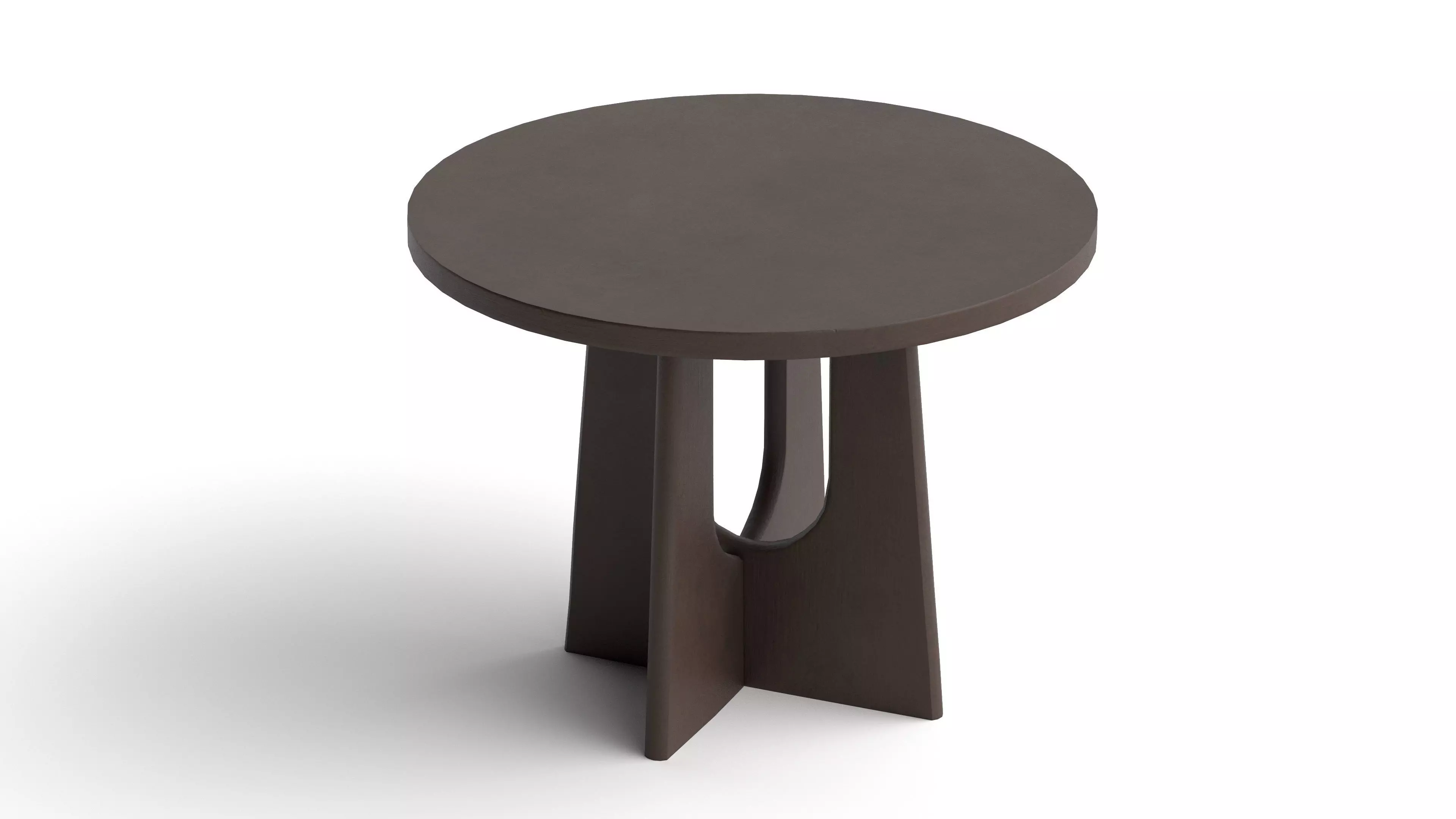 Wooden Round Table - Game Ready Low Poly Low-poly 3D model