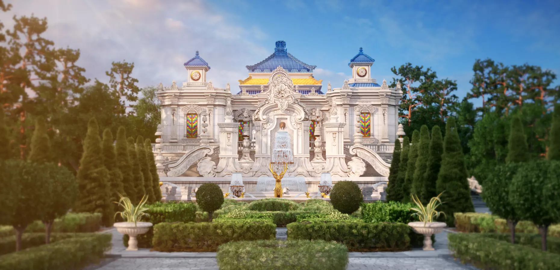 Old Summer Palace Yuanmingyuan European Palaces 3D model