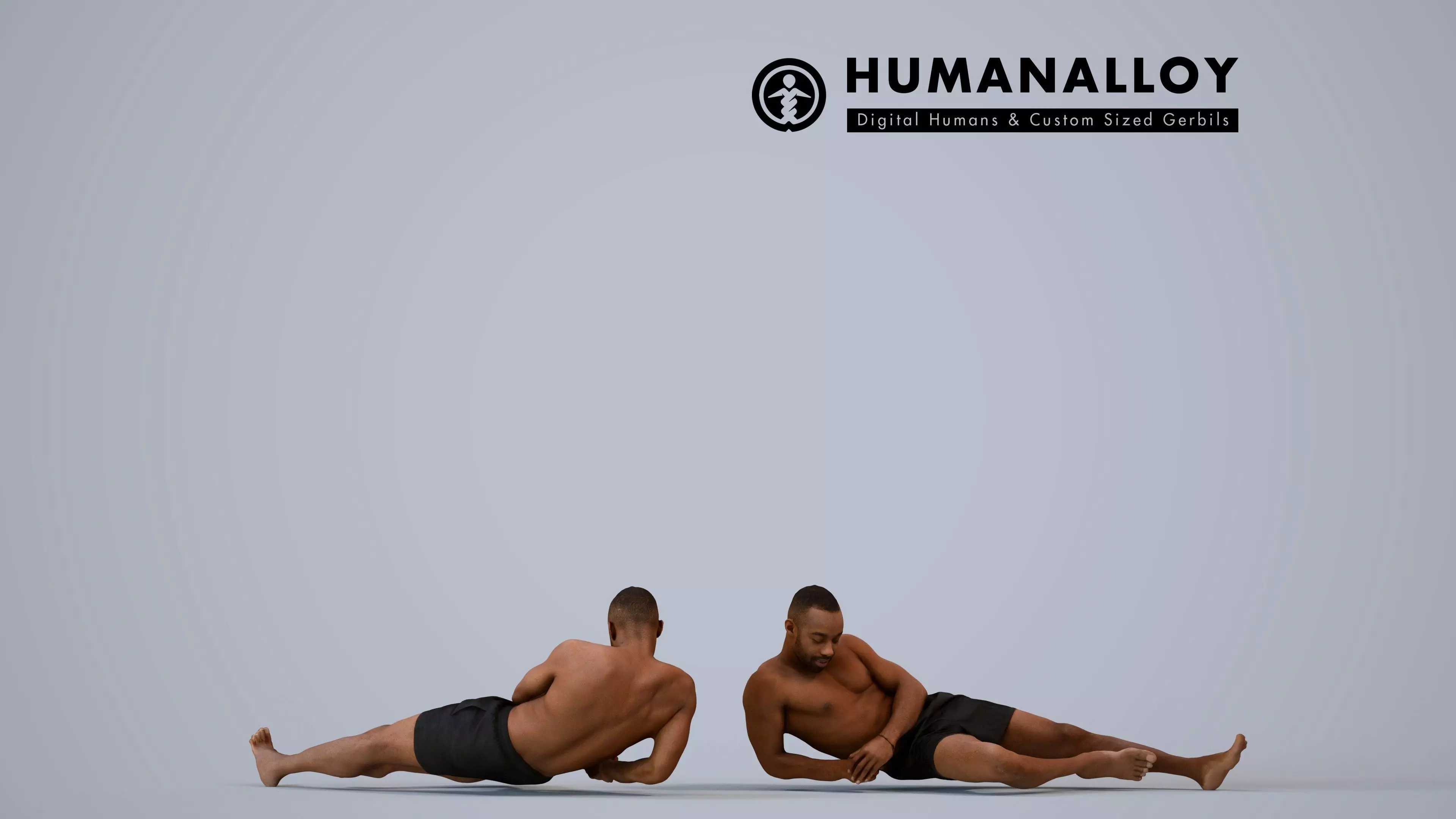 00180Terrell009 - Adult Black man relaxing poolside in casual 3D model