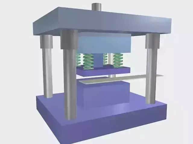 Press die animation content Chapter 2  For education  Low-poly 3D model