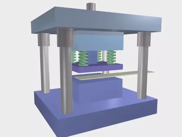 Press die animation content Chapter 2 For education Low-poly 3D model