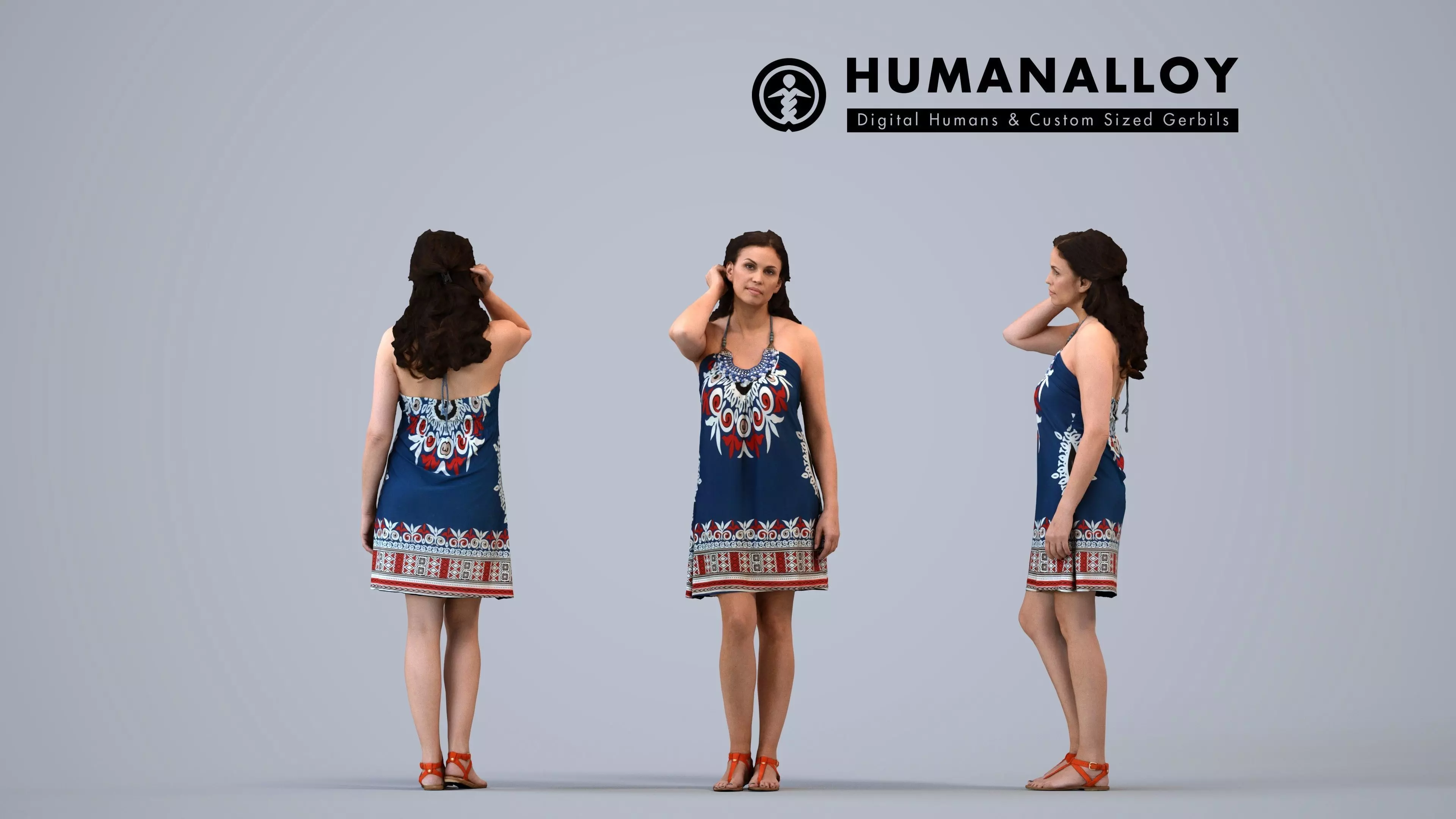 00192Cameron003 - Adult Caucasian woman relaxing in public 3D model