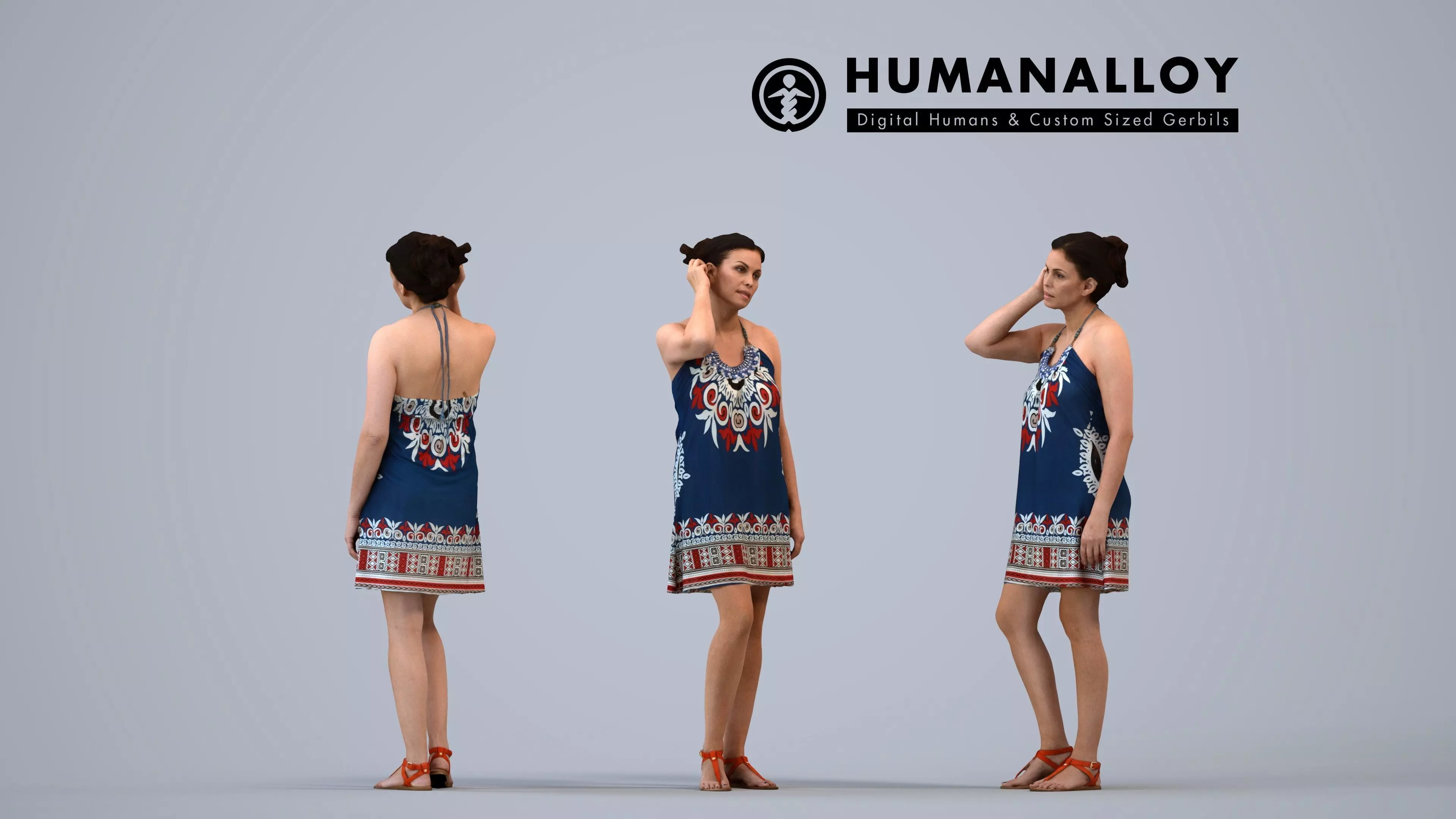 00192Cameron013 - Adult Caucasian woman standing relaxed in 3D model