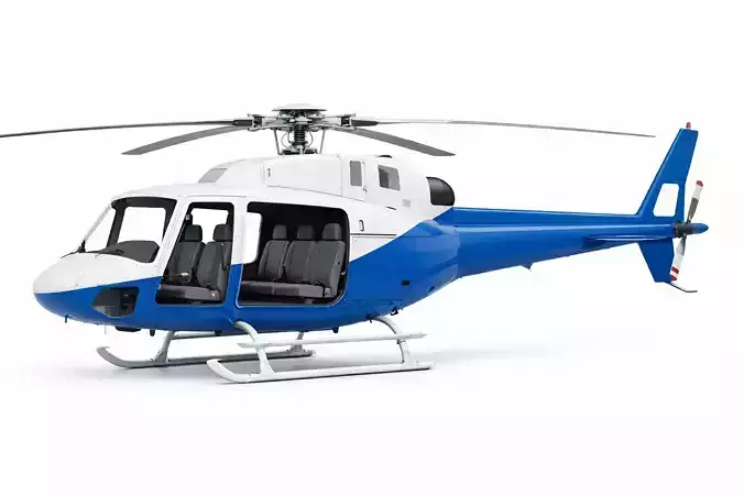 Generic Civil Helicopter Air Transport Utility Aircraft Model