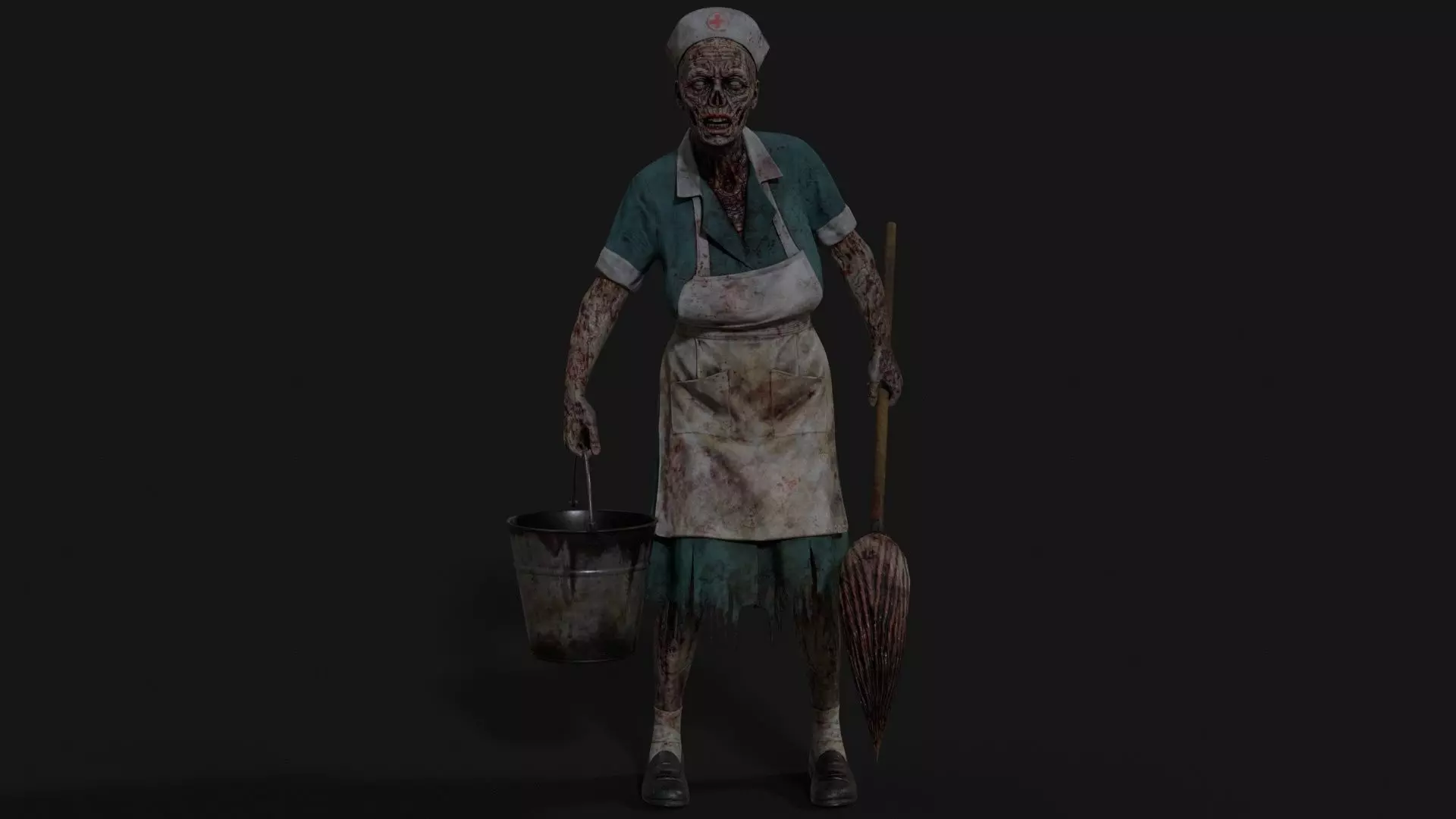 Hospital Janitor - Zombie Hospital Collection Low-poly 3D model