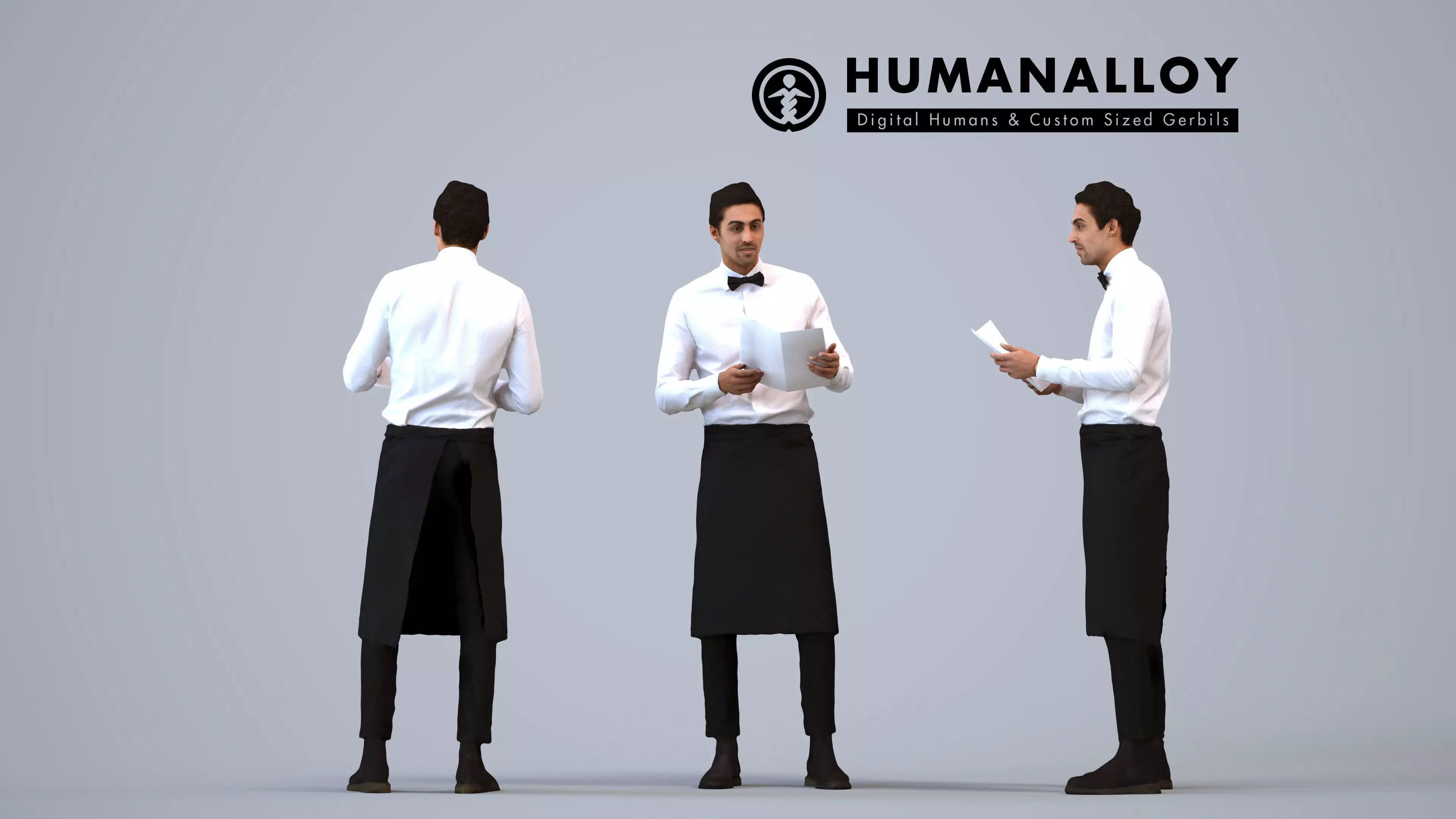 00223Paul0003 - Adult Middle Eastern male waiting in 3D model
