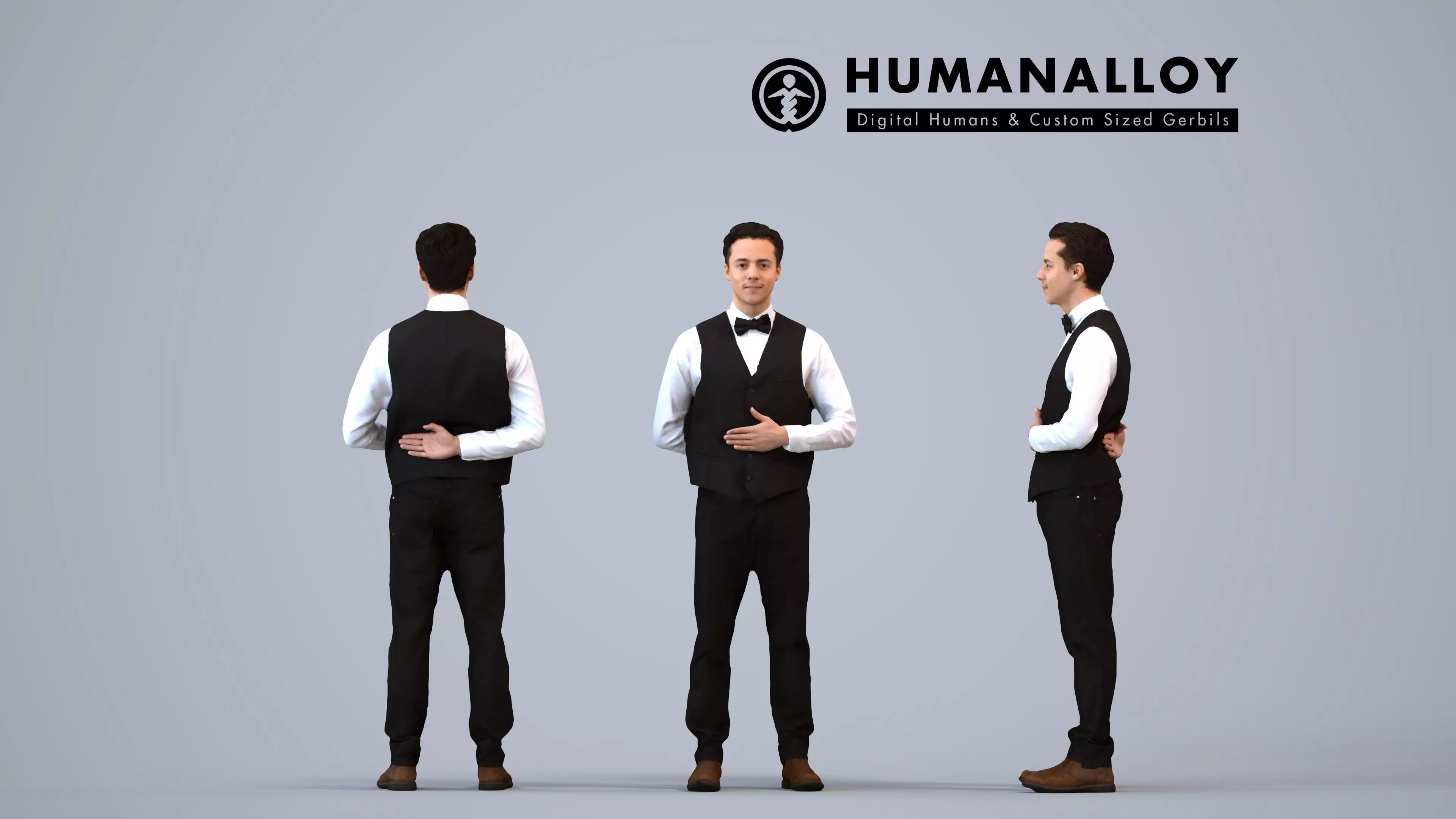 00225Kadek00010 - Adult Caucasian male waiting in hospitality 3D model